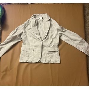 Women's J.Crew Khaki Blazer Size Petite Medium